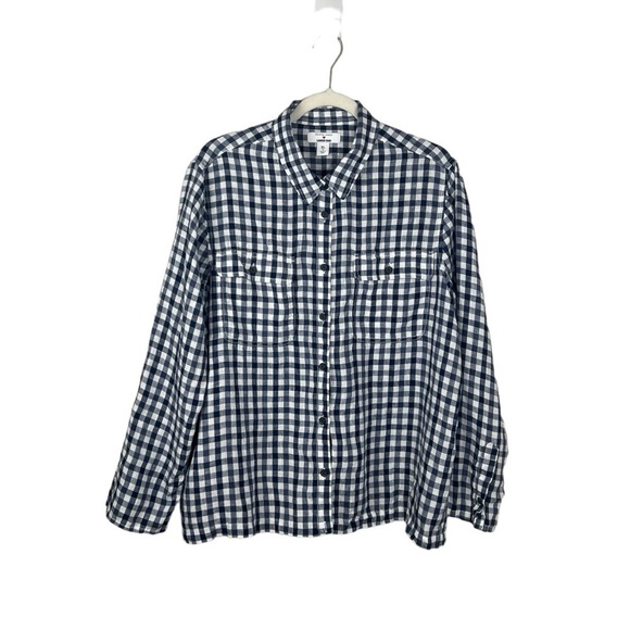 Draper James X Lands’ End Button Front Blouse - Picture 1 of 4